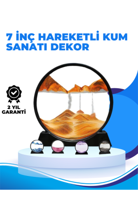 Döndürülebilir Dinamik Kum Tablosu – Stres Giderici Yüksek Kaliteli Cam ve Doğal Kum ile Sanatsal Masa Dekoru