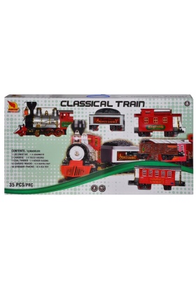 1555 Klasik Tren Seti Sesli ve Işıklı 35 Parça