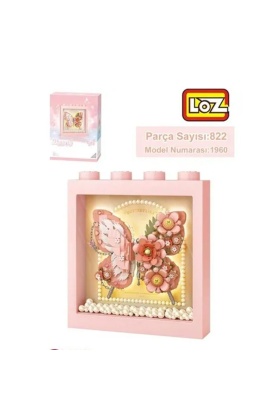 LZ-1960 NessiWorld PEMBE KELEBEK ÇERÇEVE 822 PARÇA BLOCK OYUNCAK