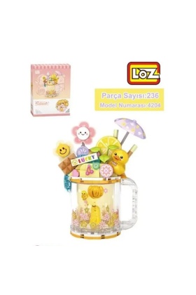 LZ-4204 NessiWorld SARI ÖRDEK DONDURMA KUPASI 236 PARÇA BLOCK OYUNCAK