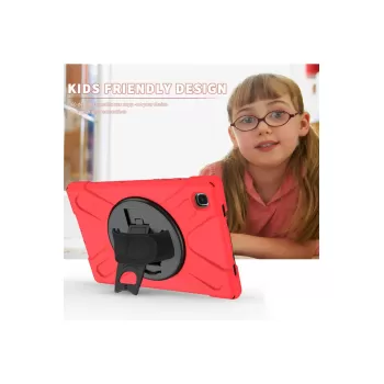 Newface Samsung Galaxy T220 Tab A7 Lite 8.7 Kılıf Amazing Tablet Kapak - Kırmızı