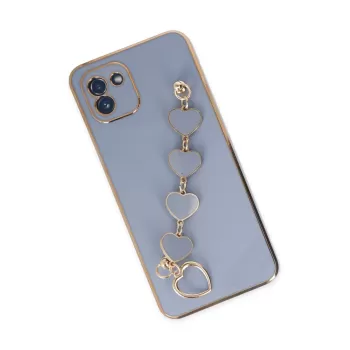 Newface Samsung Galaxy A03 Kılıf Esila Silikon - Gri