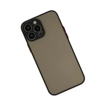 Newface iPhone 15 Pro Max Kılıf Montreal Silikon Kapak - Siyah