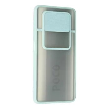 Newface Xiaomi Pocophone X3 Kılıf Palm Buzlu Kamera Sürgülü Silikon - Turkuaz