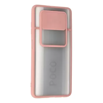 Newface Xiaomi Pocophone X3 Kılıf Palm Buzlu Kamera Sürgülü Silikon - Pembe