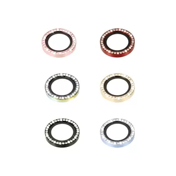 Newface iPhone 14 Diamond Kamera Lens - Kırmızı