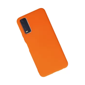 Newface Vivo Y11S Kılıf Nano içi Kadife Silikon - Turuncu
