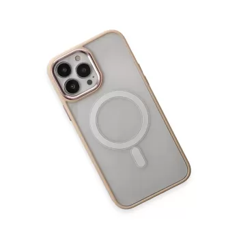 Newface iPhone 15 Pro Kılıf Room Magneticsafe Silikon - Pudra