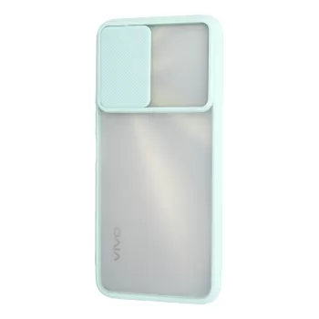 Newface Vivo Y11S Kılıf Palm Buzlu Kamera Sürgülü Silikon - Turkuaz