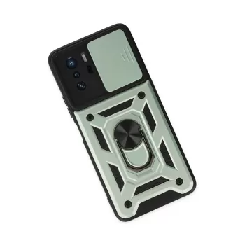 Newface Xiaomi Poco X3 GT Kılıf Pars Lens Yüzüklü Silikon - Yeşil