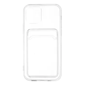 Newface iPhone 12 Kılıf Kart Şeffaf Silikon - Şeffaf