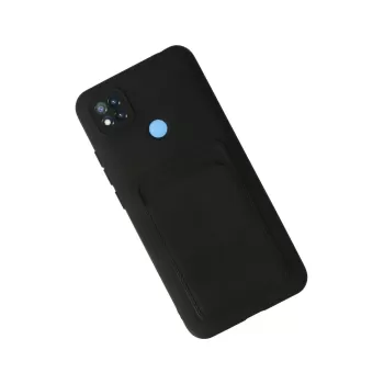 Newface Xiaomi Redmi 9C Kılıf Kelvin Kartvizitli Silikon - Siyah