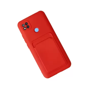 Newface Xiaomi Redmi 9C Kılıf Kelvin Kartvizitli Silikon - Kırmızı