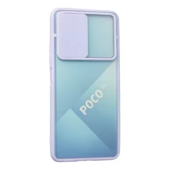 Newface Xiaomi Poco F3 Kılıf Palm Buzlu Kamera Sürgülü Silikon - Lila