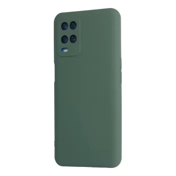 Newface Oppo A54 4G Kılıf Nano içi Kadife Silikon - Koyu Yeşil