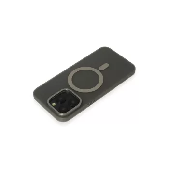 Newface iPhone 15 Pro Max Kılıf Lodos Magneticsafe Mat Kapak - Titan Gri