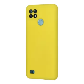 Newface Realme C21 Kılıf Nano içi Kadife Silikon - Sarı