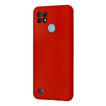Newface Realme C21 Kılıf Nano içi Kadife Silikon - Kırmızı
