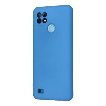 Newface Realme C21 Kılıf Nano içi Kadife Silikon - Mavi