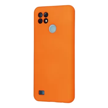 Newface Realme C21 Kılıf Nano içi Kadife Silikon - Turuncu