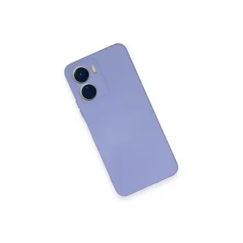 Newface Vivo Y16 Kılıf Nano içi Kadife Silikon - Lila