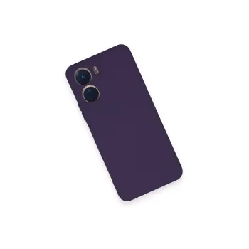 Newface Vivo Y16 Kılıf Nano içi Kadife Silikon - Mor