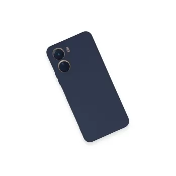 Newface Vivo Y16 Kılıf Nano içi Kadife Silikon - Lacivert