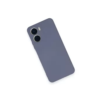 Newface Vivo Y16 Kılıf Nano içi Kadife Silikon - Gri