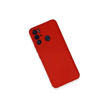 Newface Tecno Pova Neo Kılıf Nano içi Kadife Silikon - Kırmızı