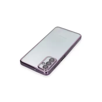 Newface Samsung Galaxy M23 Kılıf Razer Lensli Silikon - Mor