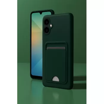 Newface Samsung Galaxy A06 Kılıf Kelvin Kartvizitli Silikon - Siyah