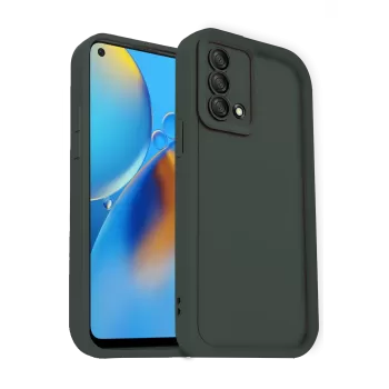 Newface Oppo A74 4G Kılıf Viera Silikon - Koyu Yeşil