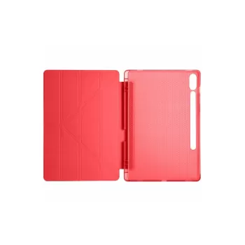 Newface Samsung Galaxy X510 Tab S9 FE 11 Kılıf Kalemlikli Mars Tablet Kılıfı - Kırmızı