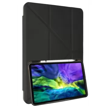 Newface Samsung Galaxy P610 Tab S6 Lite 10.4 Kılıf Kalemlikli Mars Tablet Kılıfı - Koyu Gri