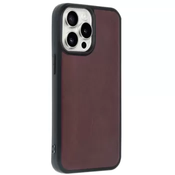 Newface iPhone 14 Pro Max Kılıf Aras Deri Kapak - Bordo