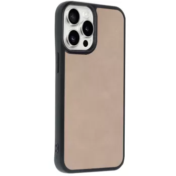 Newface iPhone 14 Pro Max Kılıf Aras Deri Kapak - Pudra