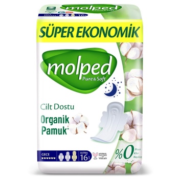 Pure&Soft Gece Ped Süper Eko 16 Adet
