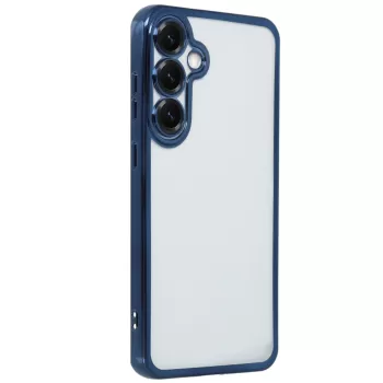 Newface Samsung Galaxy S25 Plus Kılıf Razer Lensli Silikon - Lacivert