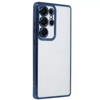 Newface Samsung Galaxy S25 Ultra Kılıf Razer Lensli Silikon - Lacivert