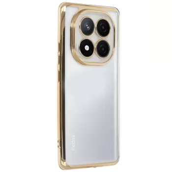 Newface Xiaomi Redmi Note 14 Pro 4G Kılıf Razer Lensli Silikon - Gold