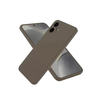 Newface Samsung Galaxy A06 Kılıf First Silikon - Kahverengi