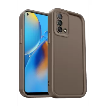 Newface Oppo A74 4G Kılıf Viera Silikon - Kahverengi