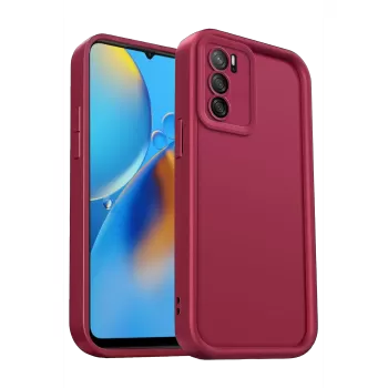 Newface Oppo A16 Kılıf Viera Silikon - Bordo