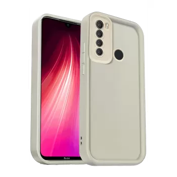 Newface Xiaomi Redmi Note 8 Kılıf Viera Silikon - Krem