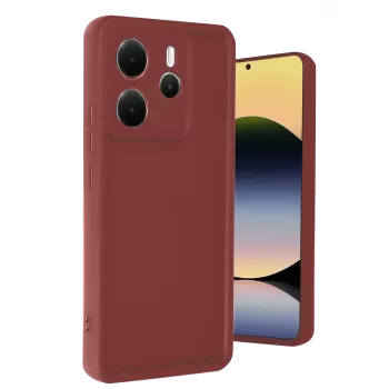 Newface Xiaomi Redmi Note 14 4G Kılıf Viera Silikon - Bordo