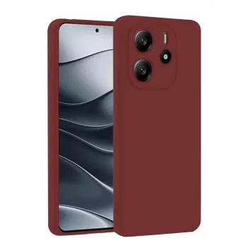 Newface Xiaomi Redmi Note 14 4G Kılıf First Silikon - Bordo