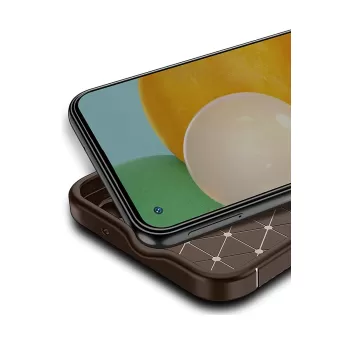 Newface Tecno Spark 30C Kılıf Auto Focus Karbon Kapak - Kahverengi