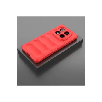 Newface Xiaomi Redmi Note 14 Pro 4G Kılıf Optimum Silikon - Kırmızı