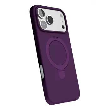 Newface Apple iPhone 17 Pro Regal Magsafe Standlı Kapak - Derin Mor