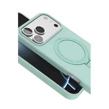 Newface Apple iPhone 17 Pro Regal Magsafe Standlı Kapak - Su Yeşili